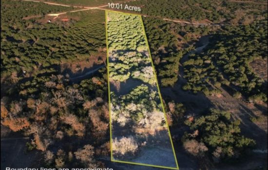 Gorgeous 10 Acre Lot Near Hamilton Texas – Tons of Privacy, Yet Close to All Conveniences.